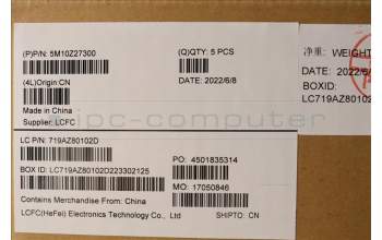 Lenovo 5M10Z27300 C-Cover with keyboard, Spanish, Black, FingerPrint, UK