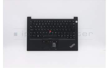 Lenovo 5M10Z27376 C-Cover with keyboard, Portuguese, Black, Backlight, FingerPrint, UK