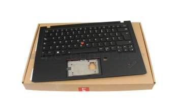 5M10Z27456 Original Lenovo Tastatur inkl. Topcase FR (französisch) schwarz/schwarz mit Backlight und Mouse-Stick