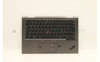 Lenovo 5M10Z37105 C-Cover with keyboard, Italian, Iron Grey, WLAN, UK