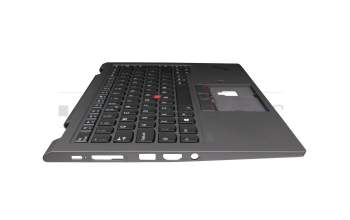 5M10Z37208 Original Lenovo Tastatur inkl. Topcase UK (englisch) schwarz/grau mit Backlight und Mouse-Stick