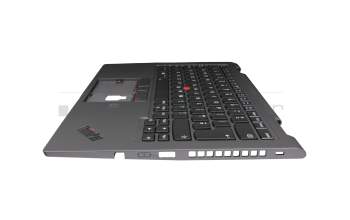 5M10Z37209 Original Lenovo Tastatur inkl. Topcase UK (englisch) schwarz/grau mit Backlight und Mouse-Stick