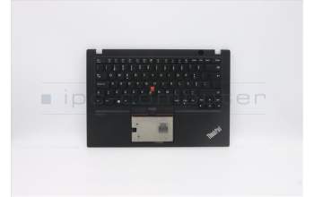 Lenovo 5M10Z41316 C-Cover with keyboard, Portuguese, Black, Backlight, UK