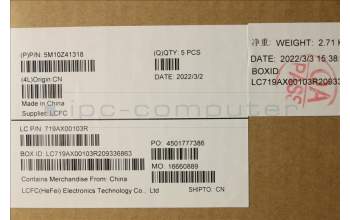 Lenovo 5M10Z41318 C-Cover with keyboard, Russian, Black, Backlight, US