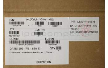 Lenovo 5M10Z41338 C-Cover with keyboard, Turkish, Black, Backlight, UK