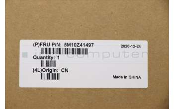 Lenovo 5M10Z41497 C-Cover with keyboard, Greek, Black, Backlight, FingerPrint, US