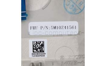 Lenovo 5M10Z41561 C-Cover with keyboard, Belgian, Silver, Backlight, Fingerprint, NFC, UK