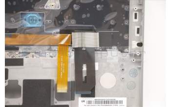 Lenovo 5M10Z41566 C-Cover with keyboard,Bulgarian,Silver,Backlight,FingerPrint