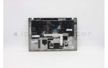 Lenovo 5M10Z41579 C-Cover with keyboard, French, Silver, Backlight, Fingerprint, NFC