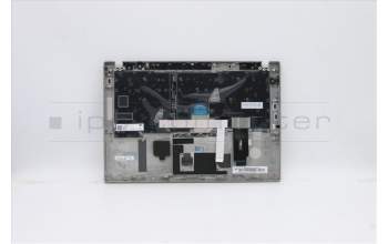 Lenovo 5M10Z41595 C-Abdeckung mit Tastatur, Italienisch, Silber, Hintergrundbeleuchtung, Fingerabdruck