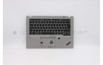 Lenovo 5M10Z41615 C-Abdeckung mit Tastatur, Schwedisch/Finnisch, Silbern, Hintergrundbeleuchtung, Fingerabdruck, NFC