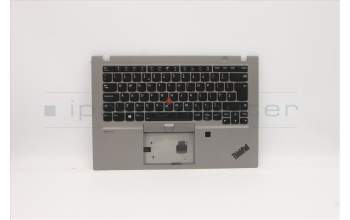 Lenovo 5M10Z41628 C-Cover with keyboard, UK English, Silver, Backlight, Fingerprint, NFC, UK