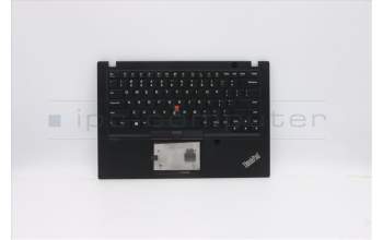 Lenovo 5M10Z41656 C-Cover with keyboard, USA English, Black, Fingerprint, US