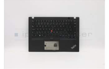 Lenovo 5M10Z54168 C-Cover with keyboard, Czech/Slovakian, Black, Backlight, UK