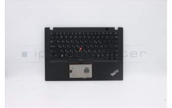 Lenovo 5M10Z54186 C-Cover with keyboard, Hebrew, Black, Backlight, US