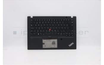 Lenovo 5M10Z54248 C-Abdeckung mit Tastatur, Estnisch, Schwarz, Hintergrundbeleuchtung, Fingerabdruck