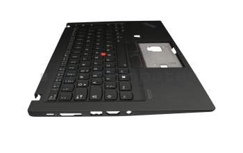 5M10Z54256 Original Lenovo Tastatur inkl. Topcase DE (deutsch) schwarz/schwarz mit Backlight und Mouse-Stick