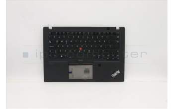 Lenovo 5M10Z54264 C-Cover with keyboard, Icelandic, Black, Backlight, Fingerprint, UK