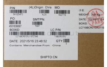 Lenovo 5M10Z54572 MECH_ASM KBD JPN(Pri) Pat JP BK