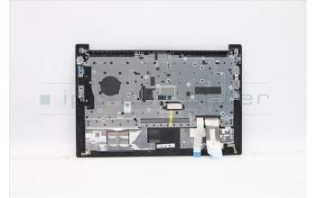 Lenovo 5M11A35086 C-Cover with keyboard, Greek, Black, Backlight, Fingerprint