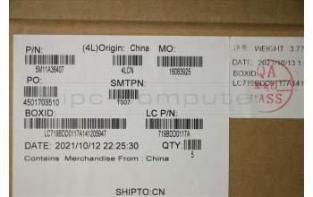 Lenovo 5M11A36407 MECH_ASM KB GER BKLT(P)FPR UK EBS BK