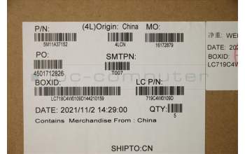 Lenovo 5M11A37152 MECH_ASM KBDW/C TC (SUN) US BK