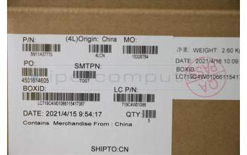 Lenovo 5M11A37770 MECH_ASM KBDW/C TUR BKLT(SUN)WW UK BK