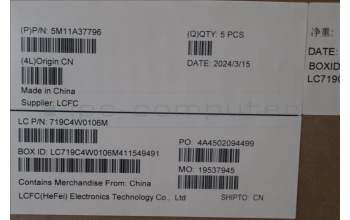 Lenovo 5M11A37796 MECH_ASM KBDW/C 058 FRA BKLT(CHY) UK GY