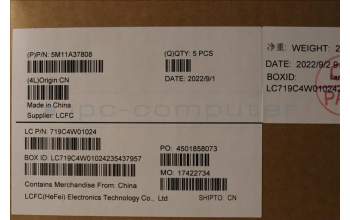 Lenovo 5M11A37808 MECH_ASM KBDW/C BRL BKLT(CHY) UK GY