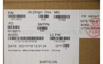 Lenovo 5M11A38122 C-Cover with keyboard, Bulgarian, Black, UK