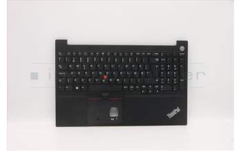 Lenovo 5M11A38476 C-Cover with keyboard, Norwegian, Black, FingerPrint, UK