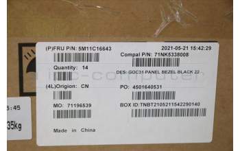 Lenovo 5M11C16643 MECH_ASM MECH_ASM PANEL_BEZEL,B,A3 22