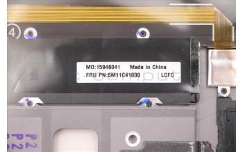 Lenovo 5M11C41000 C-Cover with keyboard, Greek, Storm Grey, WWAN, US