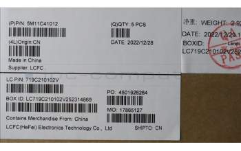 Lenovo 5M11C41012 MECH_ASM KBD BZL,WW,GY,CHY,UK