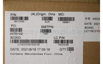 Lenovo 5M11C41067 MECH_ASM KBD BZL,WW,GY,SRX,BUL
