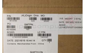 Lenovo 5M11C41080 MECH_ASM KBD BZL,WW,GY,SRX,SLV