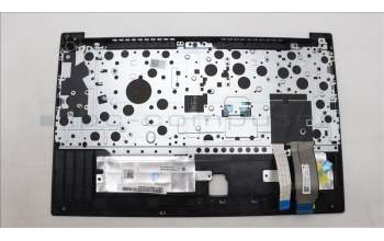 Lenovo 5M11C43565 C-Cover with keyboard, German, Black, Backlight, UK