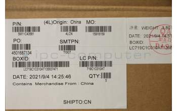 Lenovo 5M11C43581 C-Cover with keyboard, Portuguese, Black, Backlight, UK