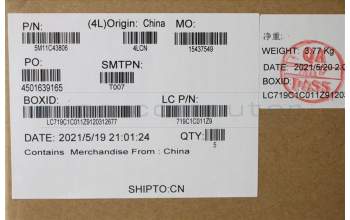 Lenovo 5M11C43806 MECH_ASM KB C NORD BKLT(PMX)PT FP UK BK