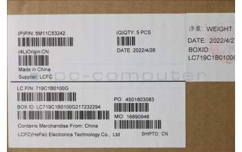 Lenovo 5M11C53242 MECH_ASM GRP KBD BZL,HBW,WL,DB,CHY