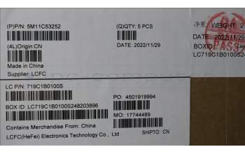 Lenovo 5M11C53252 MECH_ASM GRP KBD BZL,POR,WL,DB,CHY