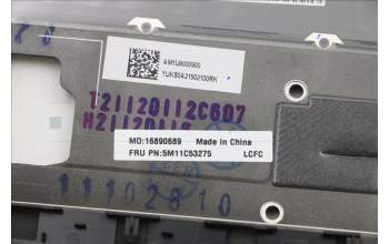 Lenovo 5M11C53275 C-Abdeckung mit Tastatur, Französisch, Tiefschwarz, WWAN