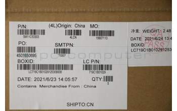 Lenovo 5M11C53303 C-Cover with keyboard, Bulgarian, Deep Black, WLAN, UK