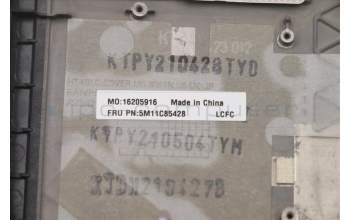Lenovo 5M11C85428 MECH_ASM KBD W/C GER BKLT(SUN) UKWWBK