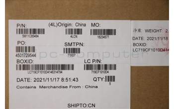 Lenovo 5M11C85484 MECH_ASM KBD W/C SLV BKLT(SUN) UKWWBK