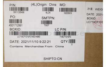 Lenovo 5M11C85496 MECH_ASM KBD W/C SWS BKLT(SUN) UKWWBK