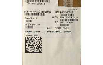 Lenovo 5M11C86066 C-Cover with keyboard, German, Black, No WWAN, UK