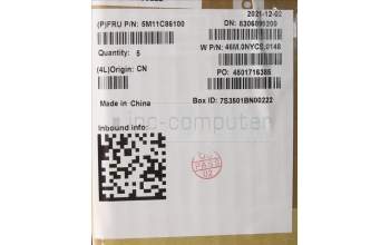 Lenovo 5M11C86100 C-Cover with keyboard, Italian, Black, No WWAN, UK