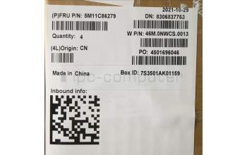 Lenovo 5M11C86279 C-Cover with keyboard, Nordic, Black, UK