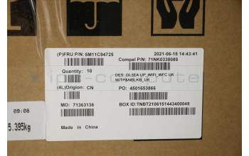 Lenovo 5M11C94725 C-Cover with keyboard, UK English, Non-Backlight, Touchpad, UK